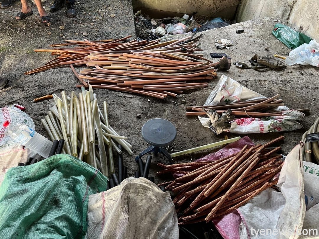 【有片】亂丟垃圾遭檢舉 蘆竹警到場查獲電纜線大盜