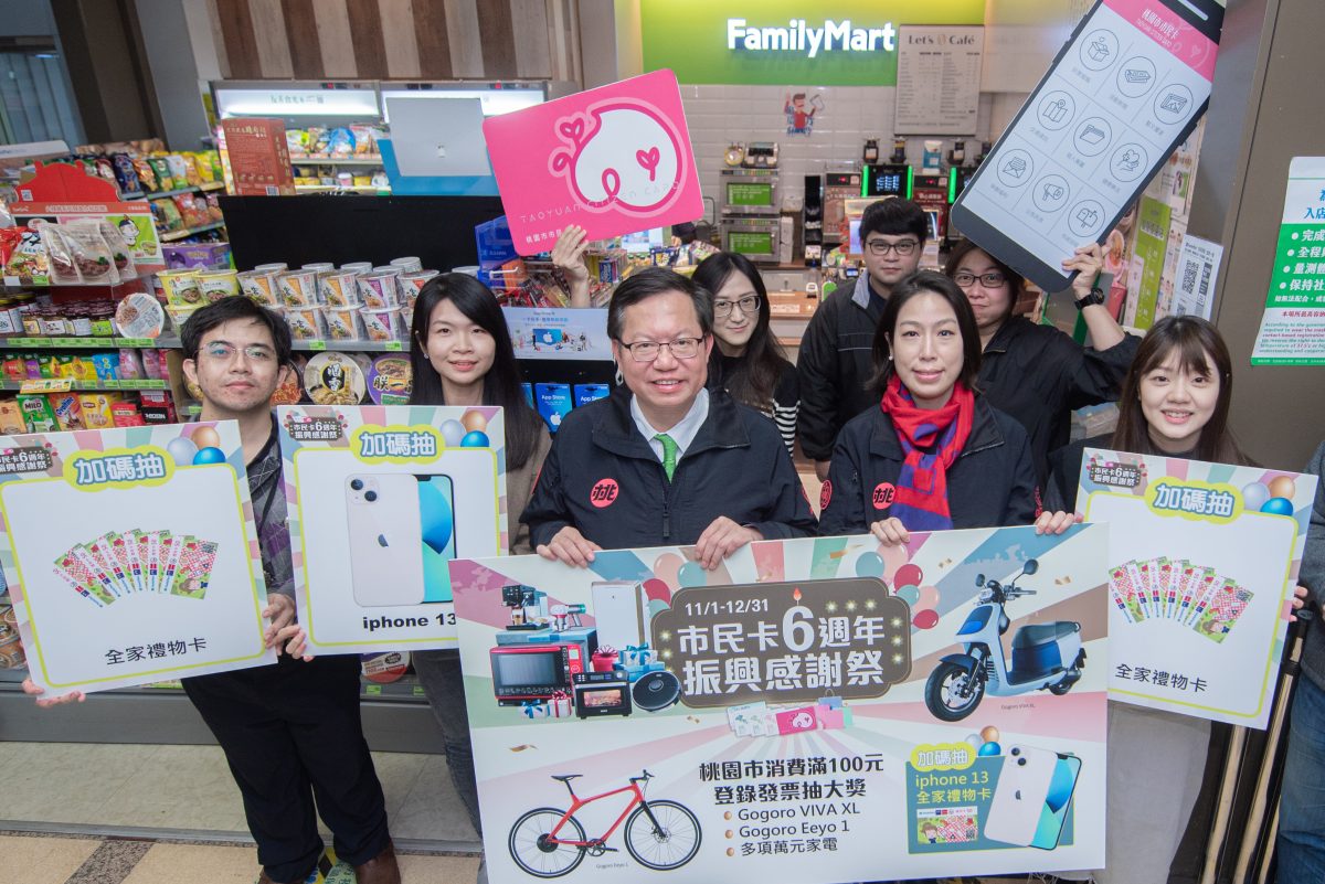 桃園市民卡登錄金額破4億！加碼再抽iPhone、萬份禮物卡
