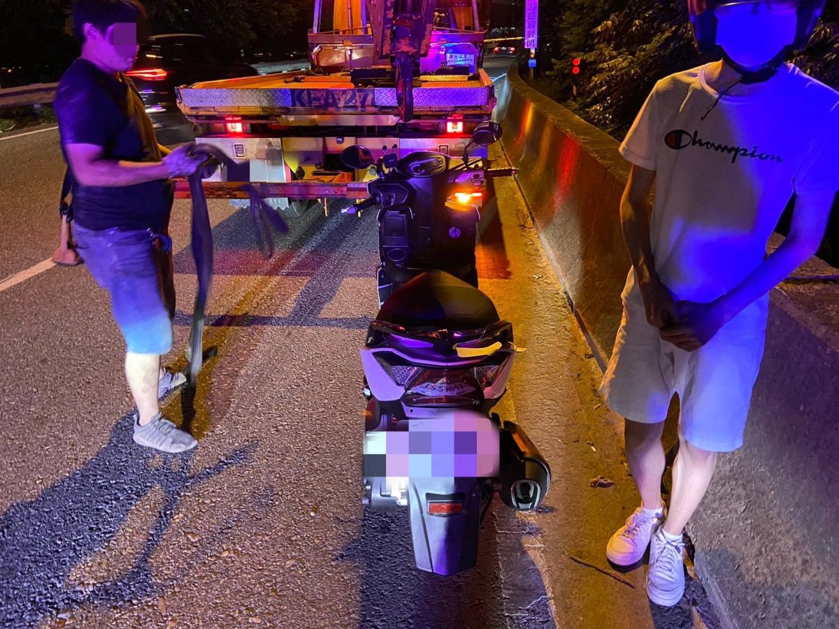 國道飆風哥?機車誤闖交流道 大園警攜手拖吊業者化解驚魂 158443 scaled 1