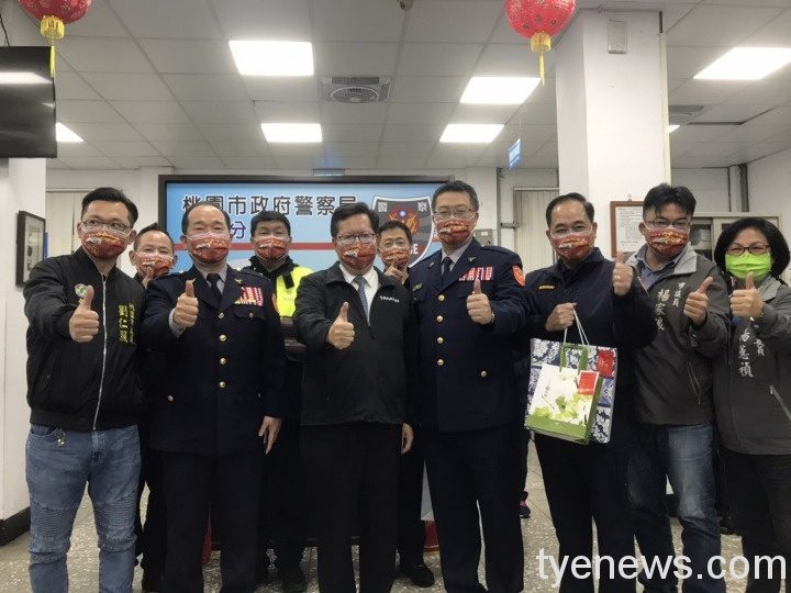人民保母全年無休!鄭文燦慰勉平鎮分局員警 1612956084156