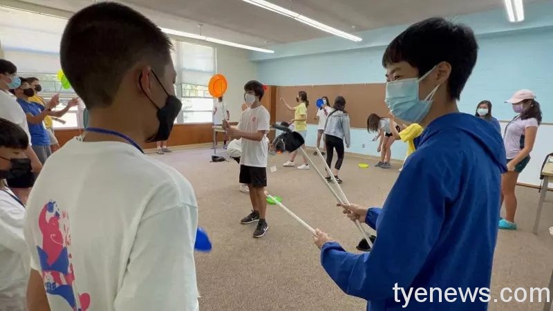 灣區青年台僑參加夏令營 體驗扯鈴樂趣
