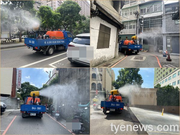 桃市環保局執行長榮大樓周邊大消毒 守護居民健康 2 1 15