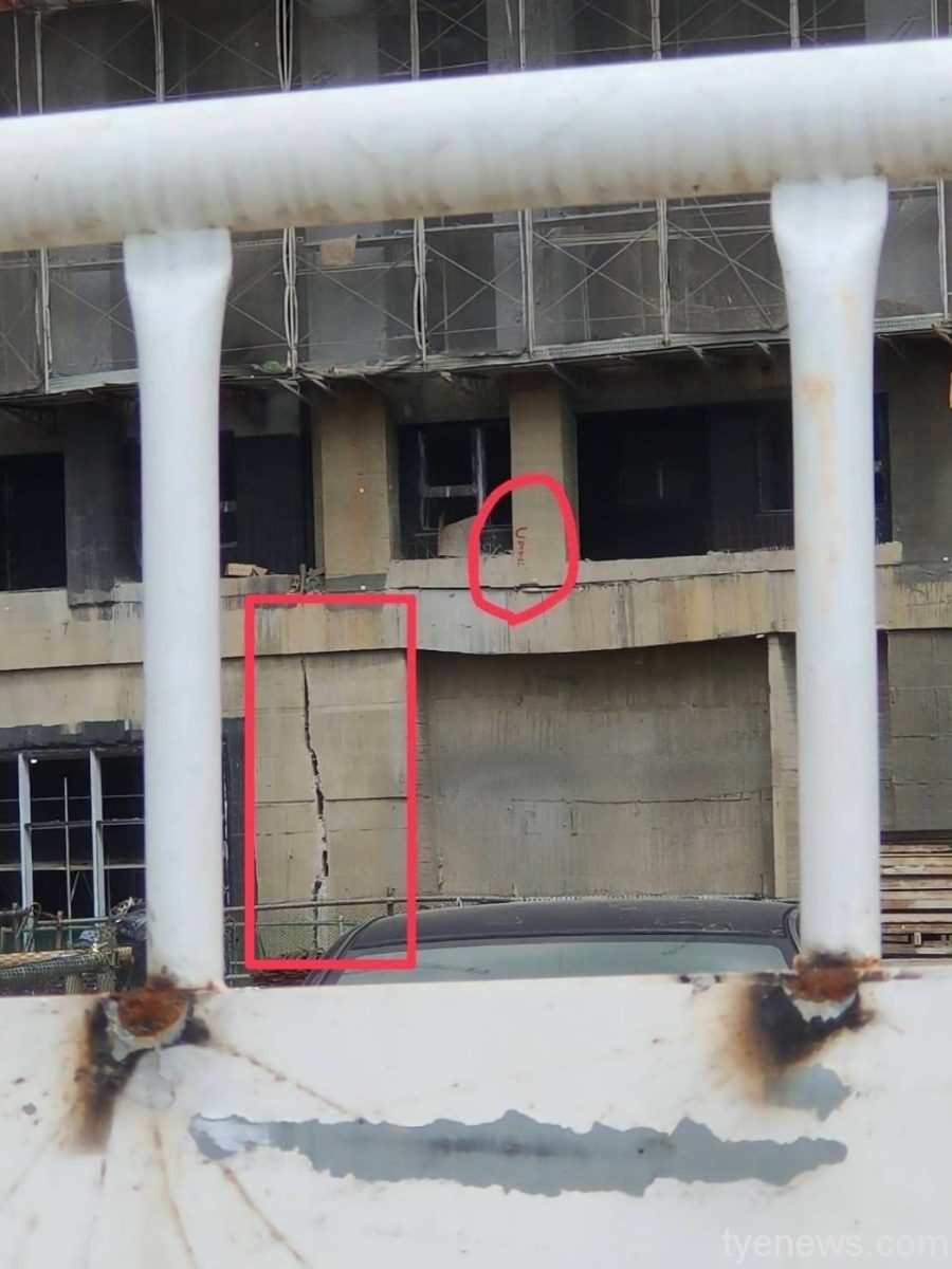 青埔站前第一排新建案出現大裂縫 網:防震新工法?