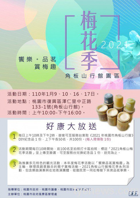「角板山行館園區梅花季」邀民眾品茗聽音樂 20210105152435503 1