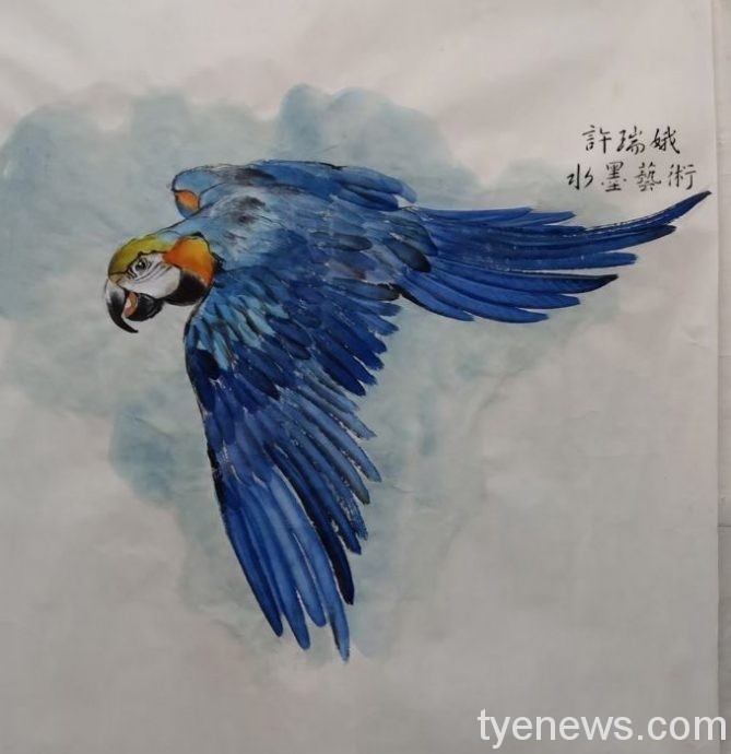 許瑞娥墨心耕藝水墨畫師生展 平鎮圖書館展出 20210108194853954 scaled 1