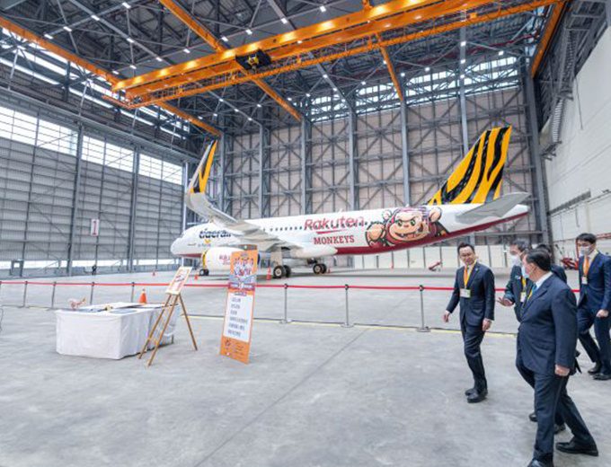 虎航攜手樂天推彩繪航機 融合台灣本島形體、球隊吉祥物 20210322183730620