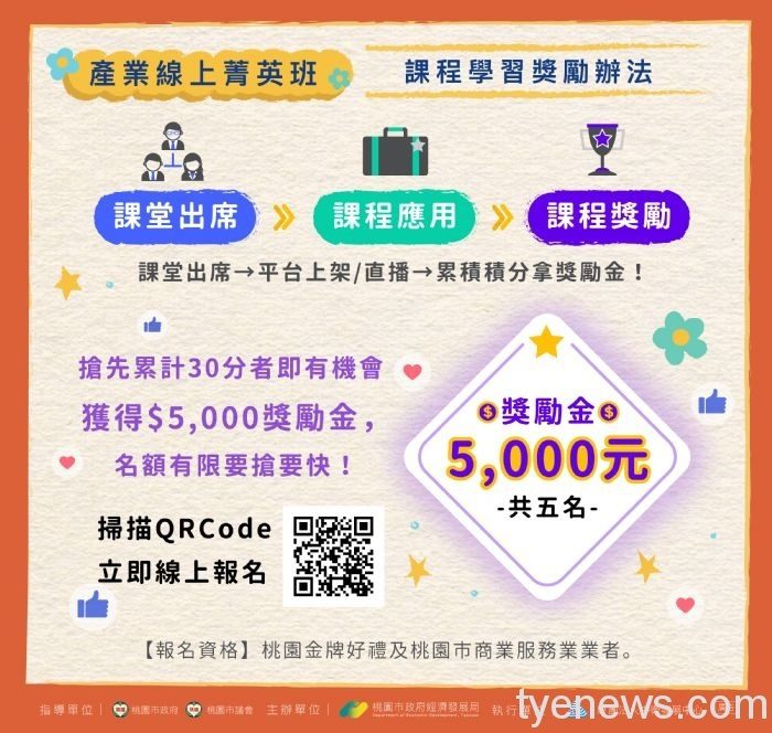 「產業線上菁英班」開課囉!完成任務還有機會拿5千元獎勵金 20210706135435652
