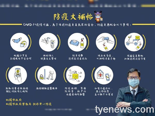 桃市府「外送服務防疫大補帖」保護民眾健康 20210706144836179
