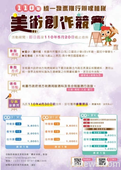 統一發票美術租稅創作競賽開始啦!總獎金高達11萬元 2021319848 8 1 scaled 1