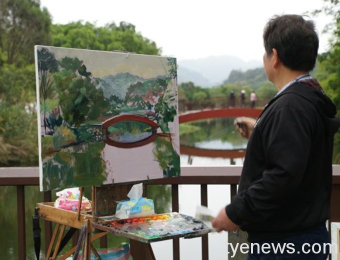 龍潭三坑自然生態公園舉行百人寫生 慶祝客家「天穿日」 2021331318 39 5