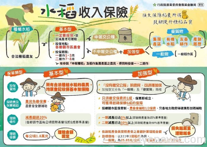農友們注意!3/31前未投保水稻收入保險 將無法理賠 20220302081236721