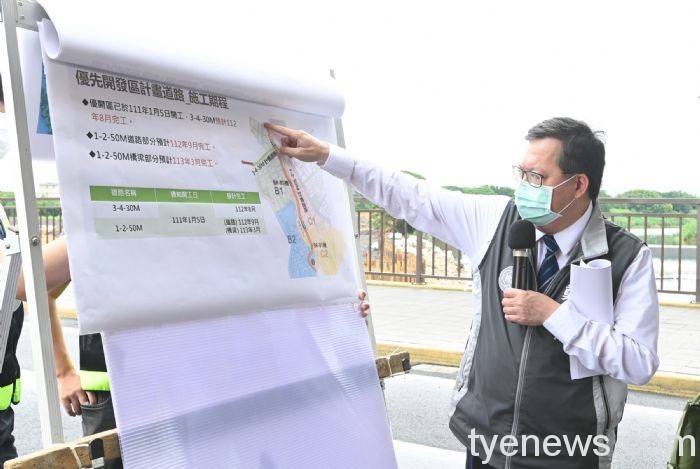 大園航城路第一期預計9月通車 設飛機造型路燈 20220610140359525