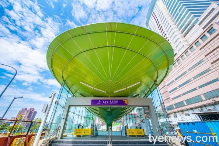 目前A22老街溪站土建及水環施工完成度約98.2%,預計今年10月完工...。圖:市府提供 2022411179 4 3