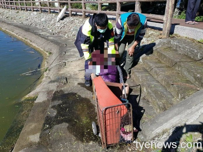 8旬老婦不慎跌落池塘 廣興派出所與民合作急送醫 260570