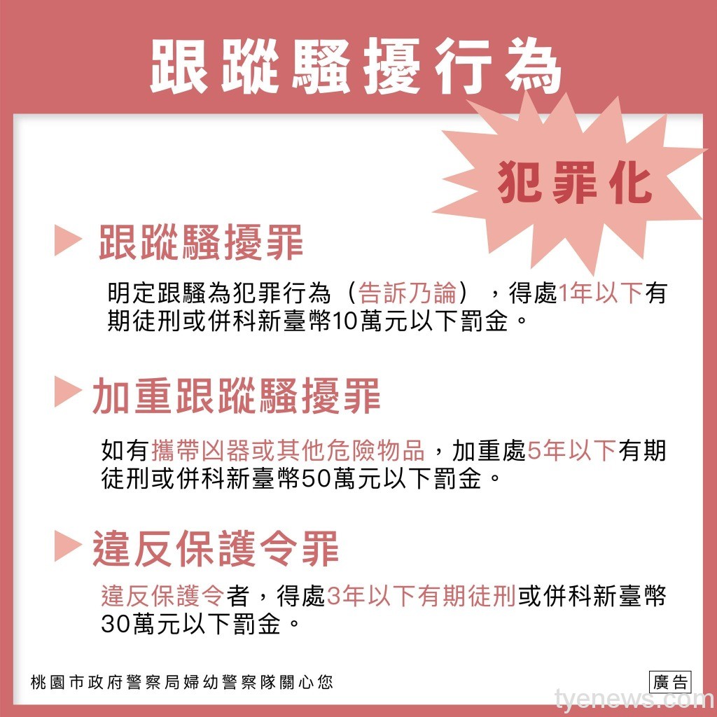 跟騷法6/1上路!桃警婦幼隊邀插畫家宣導 一張圖看懂哪些行為觸法 284197000 318150523838515 7044123370762158650 n