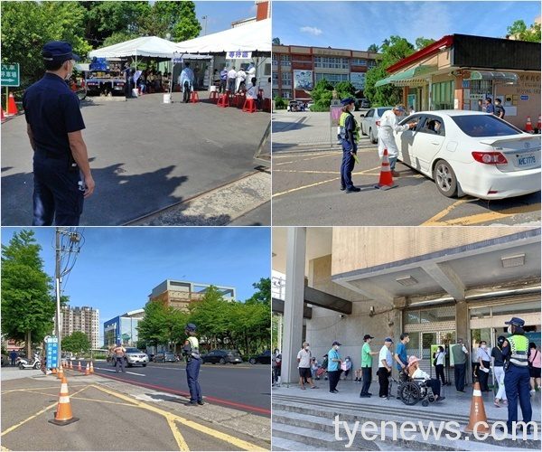 平鎮高齡長者施打新冠疫苗 警方現場安全戒護 388147