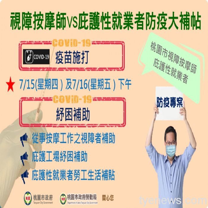 桃市安排視障者接種疫苗 專案紓困減緩疫情衝擊 46641564156