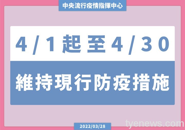 9-1-220328維持現行防疫措施 9 1 220328維持現行防疫措施