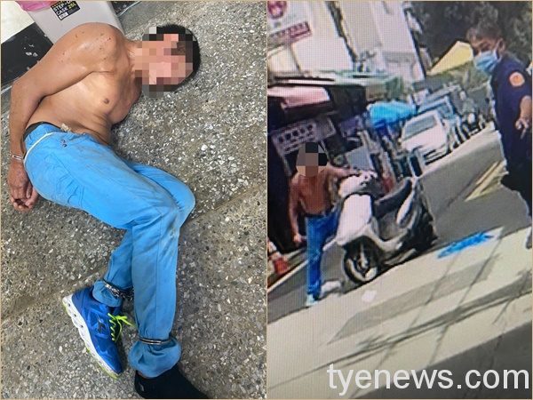 【有片】嫌犯大街上持開山刀亂揮 企圖攻擊路人及警察 956