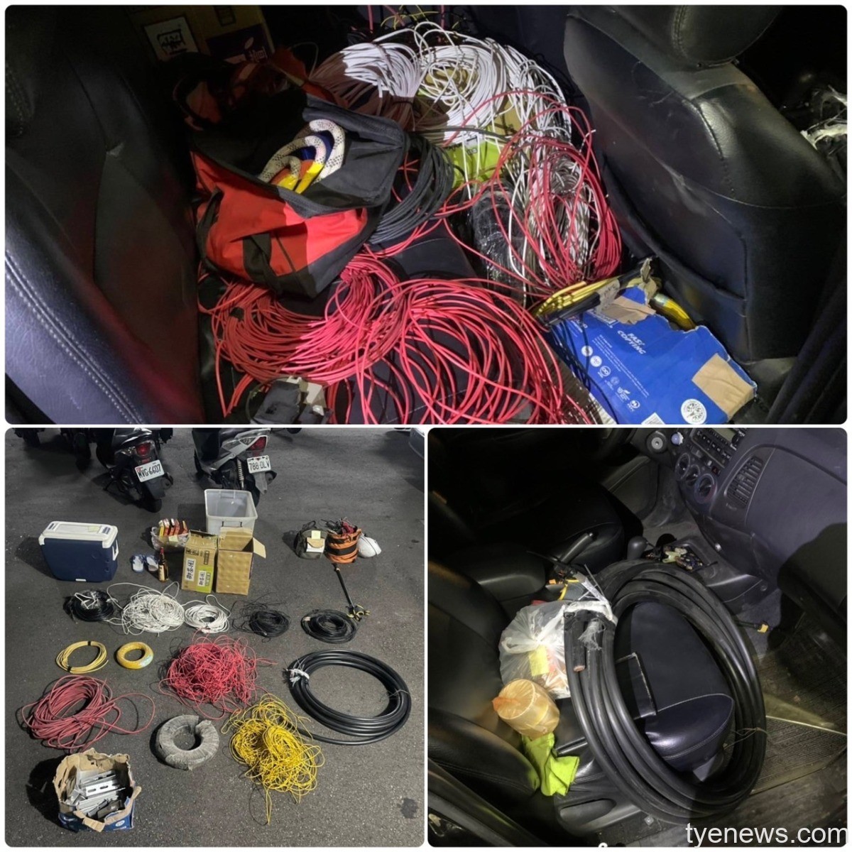 【有片】男子撞車肇逃躲網咖 警速逮人驚見滿車竊取電線 S 108937228