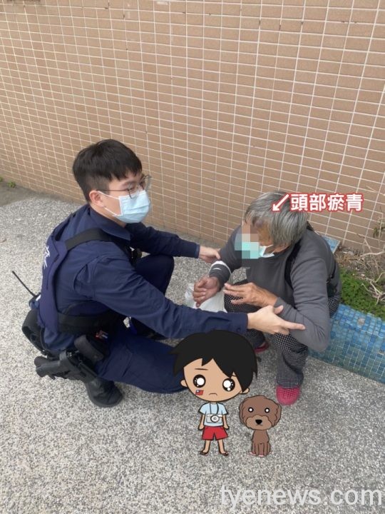 平鎮警巡邏驚見老婦癱倒 額頭大塊瘀青、手腳擦挫傷 S 48513106 scaled 1