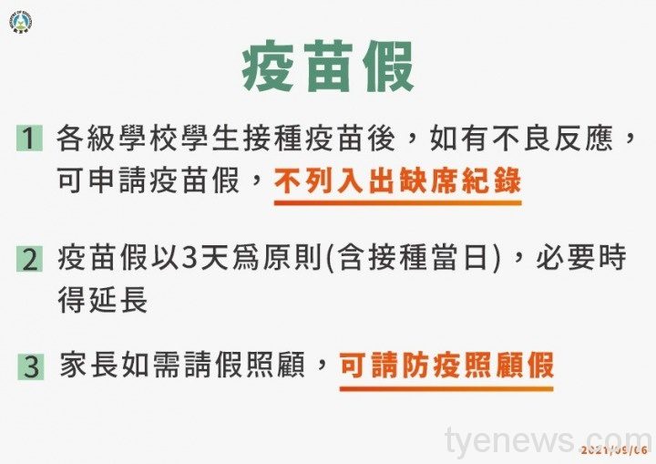 BNT疫苗9/23起校園開打 可請3天疫苗假不列出缺席紀錄 S 80945244