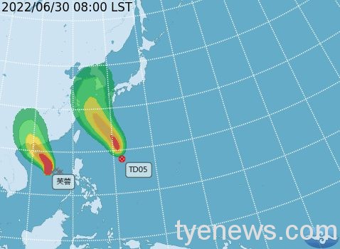 「芙蓉」颱風生成!明起全台天氣不穩定 WSP MAP 202206300000 zhtw