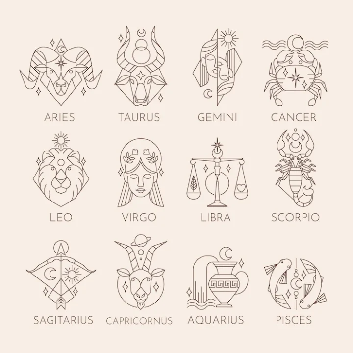 「桃園之星」一周運勢4/11~4/17魔羯離夢想更近 linear flat zodiac sign collection 52683 64335 scaled 1