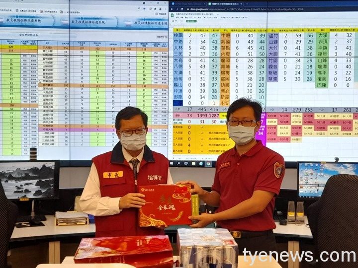 桃市119平均日接900件報案 鄭文燦感謝派遣員守護疫情 wp 1622961194516