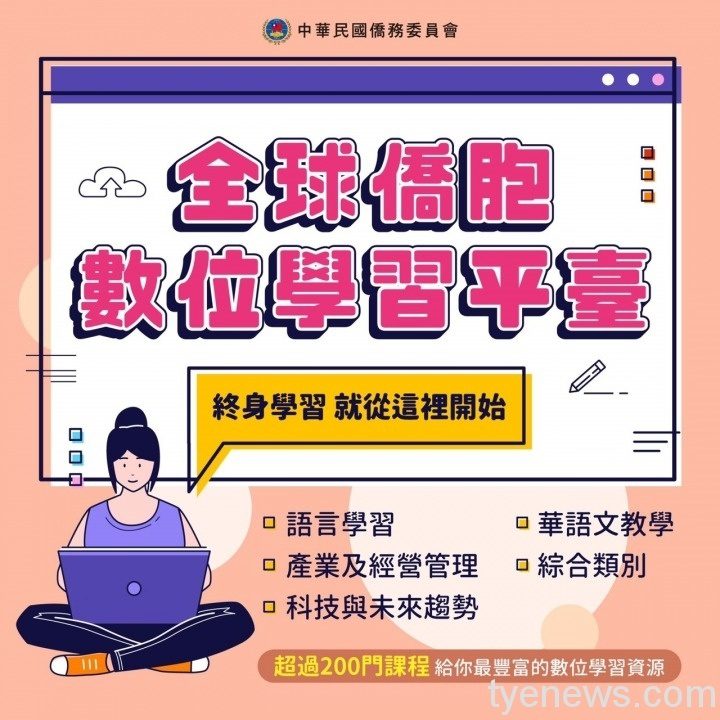 僑委會「全球僑胞數位學習平臺」推廣臺灣教育資源 圖一 8