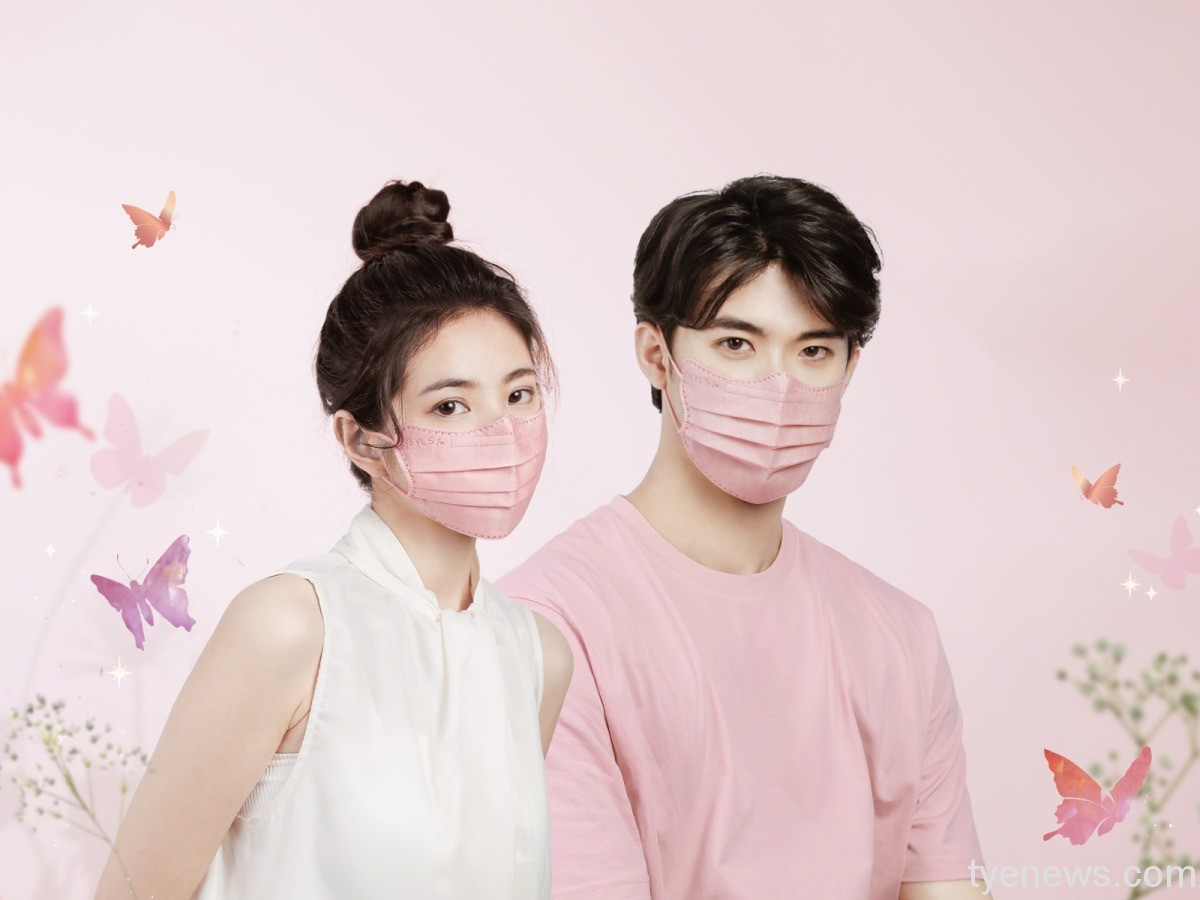 艾爾絲全台獨家蝴蝶美妍口罩 彩蝶飛舞面具上妝 優雅蛻變 圖二、蝴蝶美妍口罩 玫瑰水晶