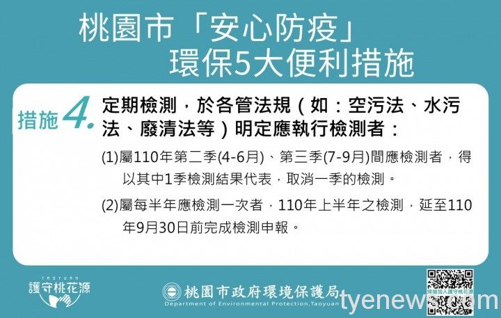 桃市環保局推5大便民措施 協助公司、工廠度過疫情影響 投影片3
