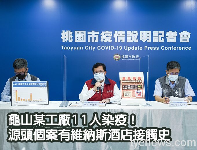 龜山某工廠11人染疫!源頭個案有維納斯酒店接觸史 未命名 1 13 2