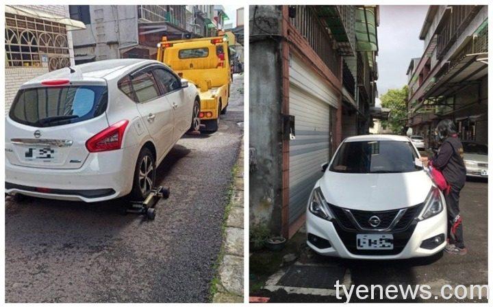 男子避繳11萬元酒駕罰緩 桃園分署強制拖走名下汽車 葉男停放家門前之車輛遭桃園分署查封拖吊