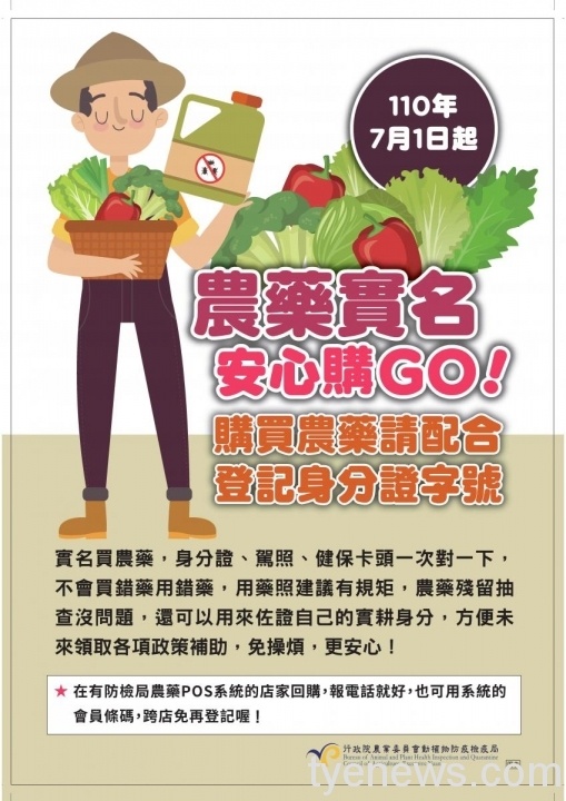 確保產品食用安全 農委會推「農藥購買實名制」 農藥實名安心購 scaled 1