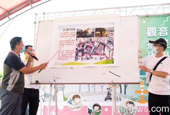 觀音國小後門通學步道預計11月完工 圍牆融合客家、海洋特色 20220725184031697