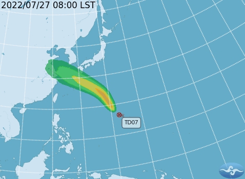 第5號颱風「桑達」最快今生成 對台暫無直接影響 WSP MAP 202207270000 zhtw