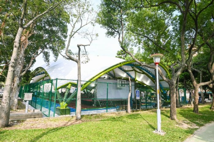 桃園區延平公園天幕完工啟用 打籃球免日曬雨淋 20221115185852168