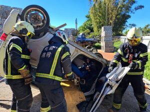 緊鄰國3、台66快速道路 桃消圳頂分隊加強車禍救援訓練