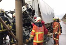 大園死亡車禍!疑大貨車失控自撞分隔島喪命