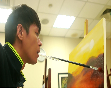 林口長庚身障畫展A8藝文中心登場 口畫家生命奮鬥故事惹鼻酸 圖片 1