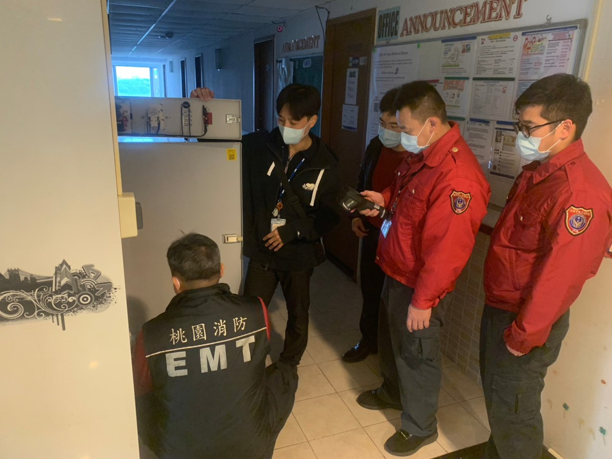 桃消加強工廠宿舍安檢 移工在台平安過好年 移工宿舍宣導、消防安檢、自衛消防編組 8