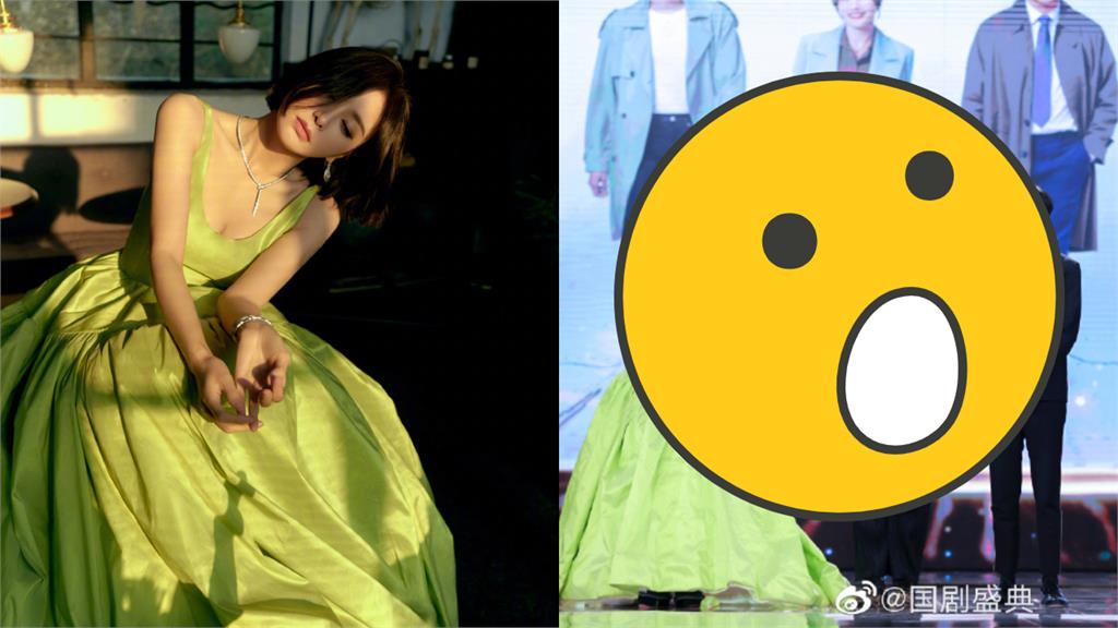 最美皇后穿台牌!秦嵐「酪梨綠長裙」仙氣狂飄 同台緋聞男友0互動