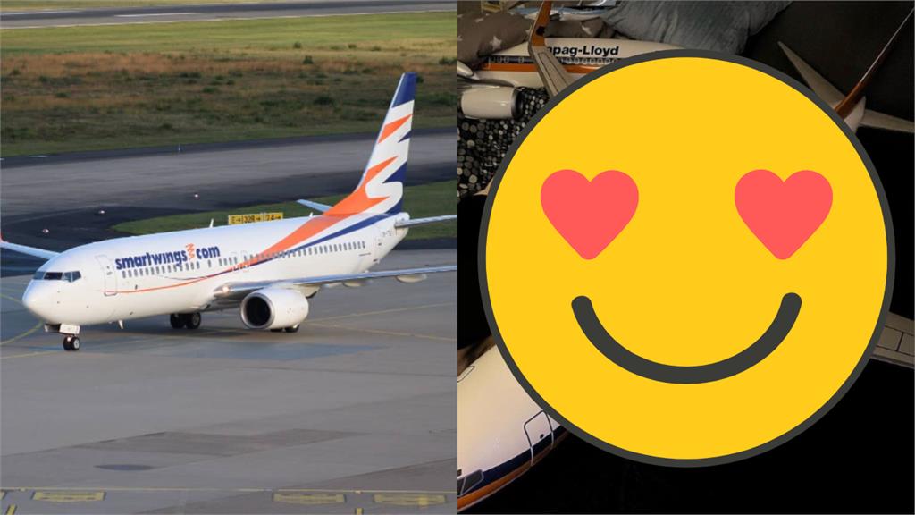 正妹與波音737「人機連結」 最愛親吻這部位