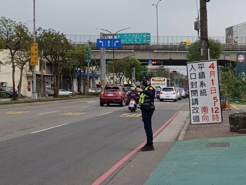 清明連假湧車潮 國1平鎮系統南下匝道4/1封閉7H 538439