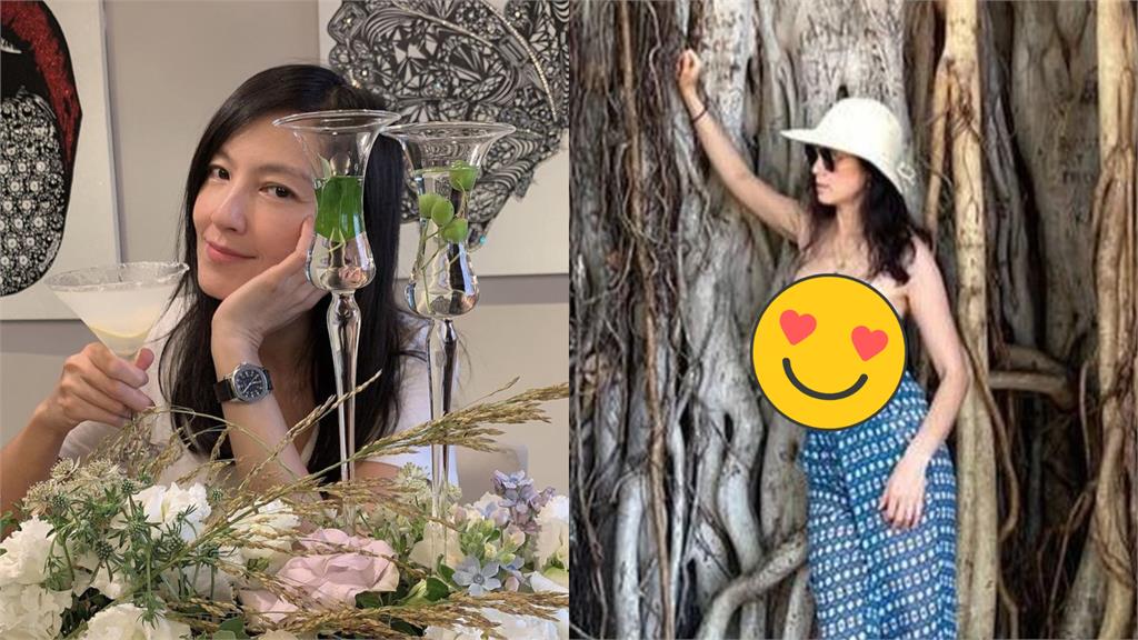 47歲林熙蕾曬度假美照!緊身小背心炸出「逆天身材」