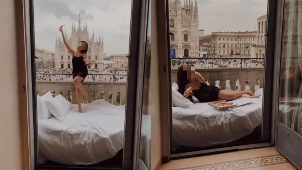 網紅拖飯店白床塞陽台拍辣照遭砲!助理說話了