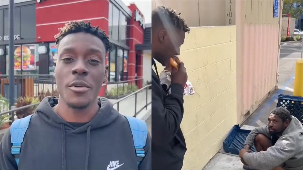 YTR假好心請街友吃飯!轉眼「狂嗑漢堡」網怒了