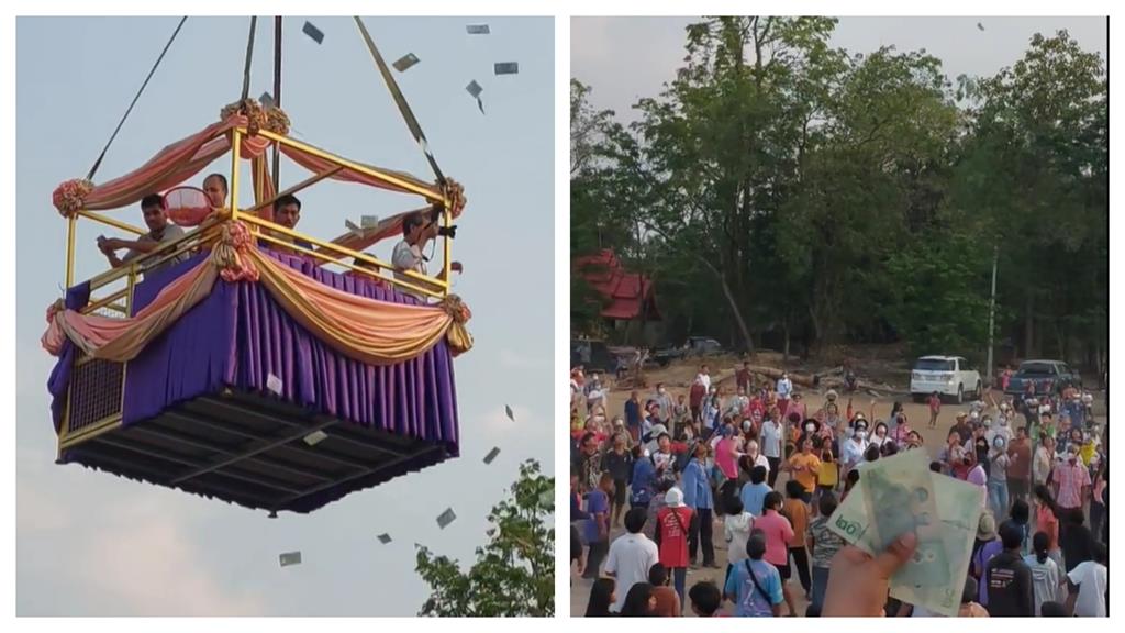 和尚慶生趴狂撒15萬鈔票!信徒瘋搶震撼畫面流出