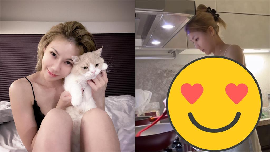 劉雨柔化身小廚娘!深夜翻鍋炒飯網:眼睛吃飽了